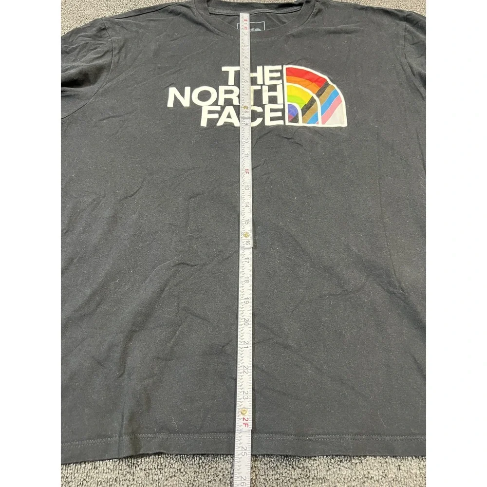 The North Face Pride T-Shirt Mens XL Black Graphic Rainbow Logo Cotton Casual